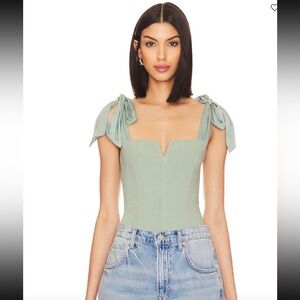 NWT Free People x Intimately FP Lola Bodysuit - Light Green - Medium